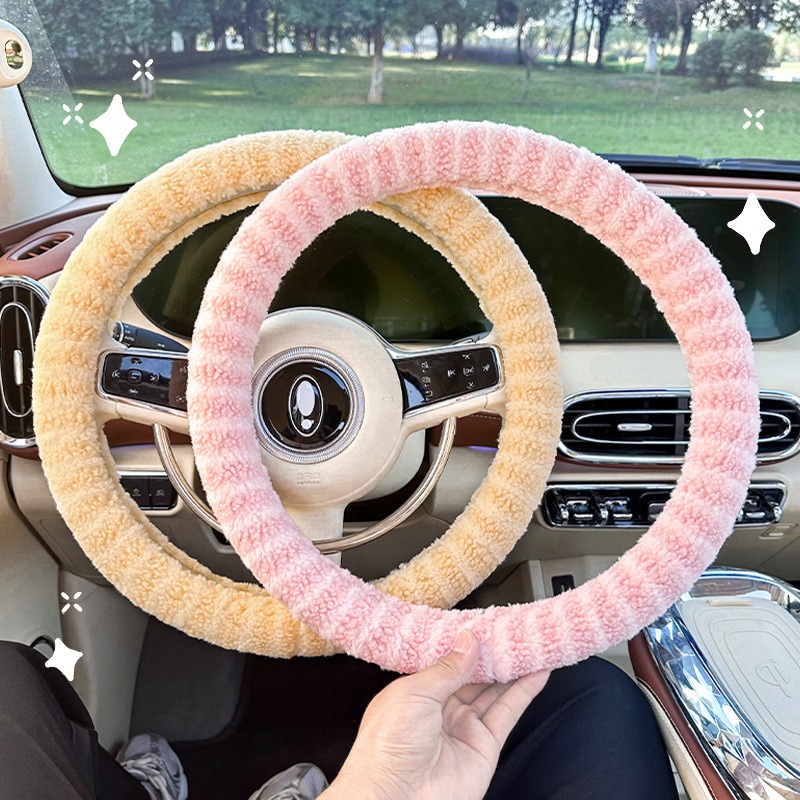 Women Fashion Hub - 38CM Winter Car Steering Wheel Covers