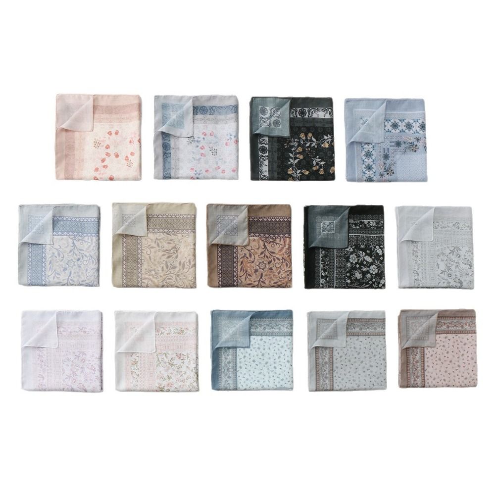 Women Fashion Malaysia - Square Shape Floral Printed Scarf 110cm