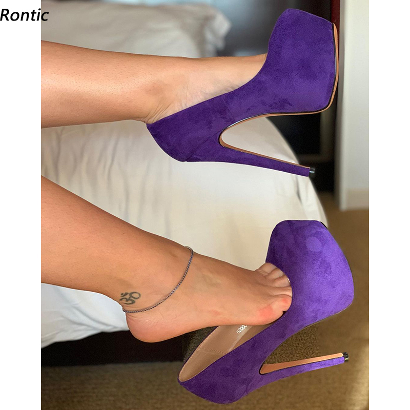 Women Fashion Reddit - Rontic Handmade Women Platform Pumps Faux