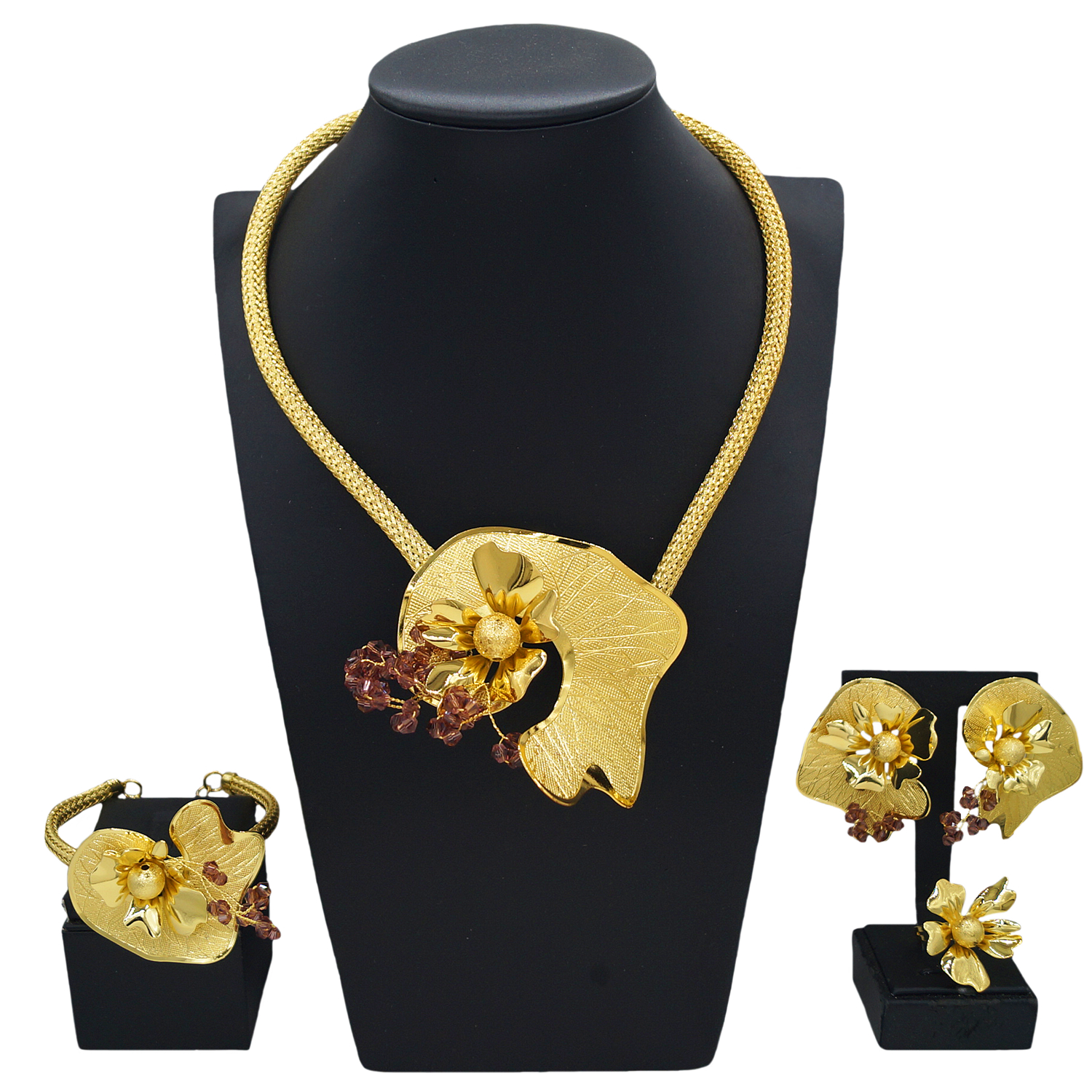 Women Fashion Pakistan - Yulaili new Pakistan jewelry set Gold