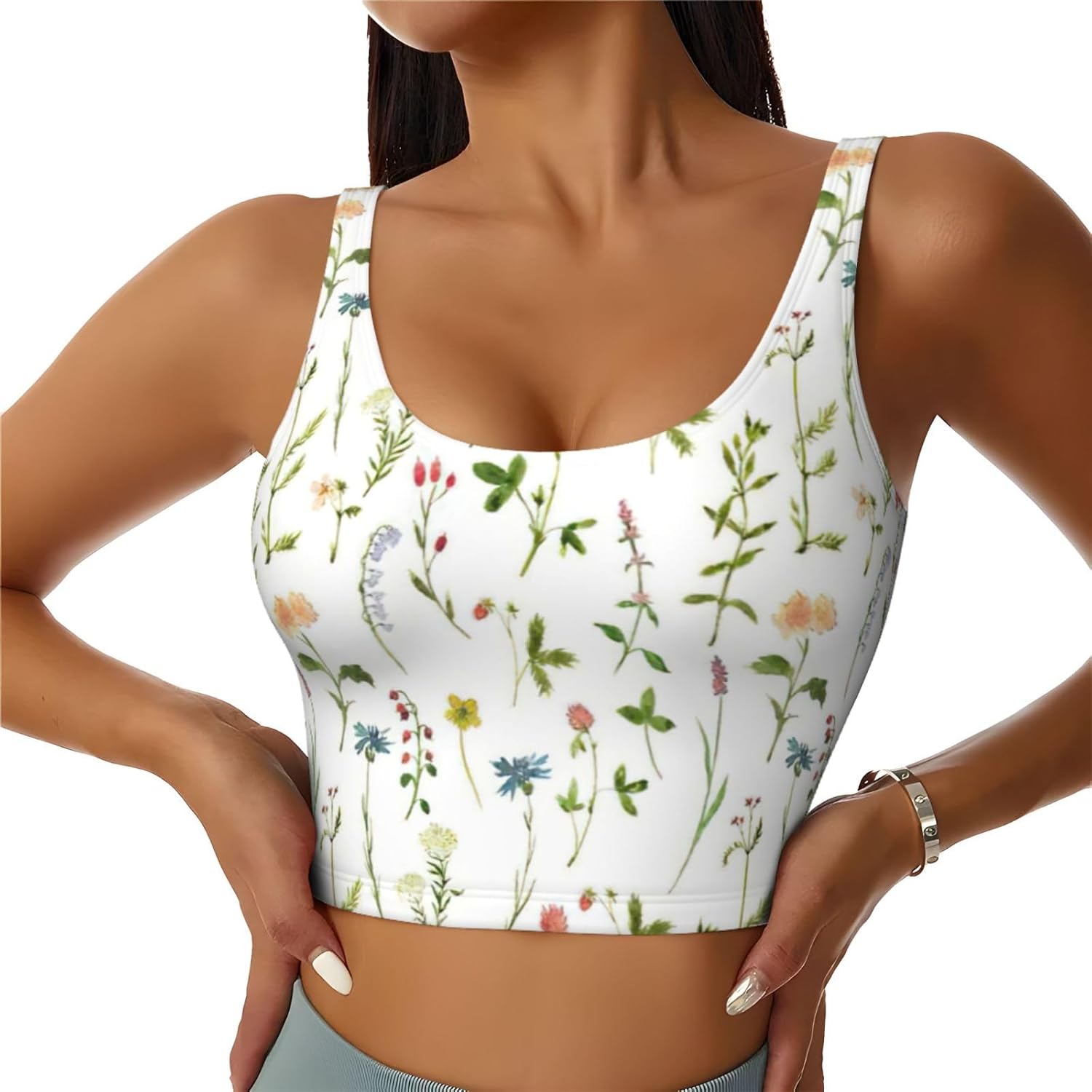 Season Watercolors of Herbs Fl - Women Fashion Vest ulasan dan harga
