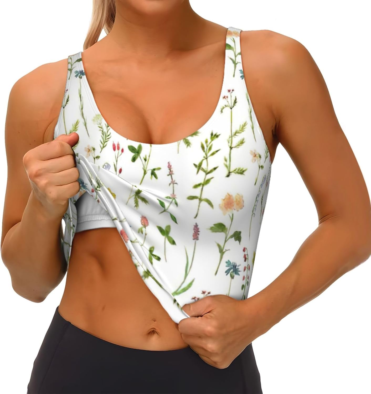Season Watercolors of Herbs Fl - Women Fashion Vest ulasan dan harga