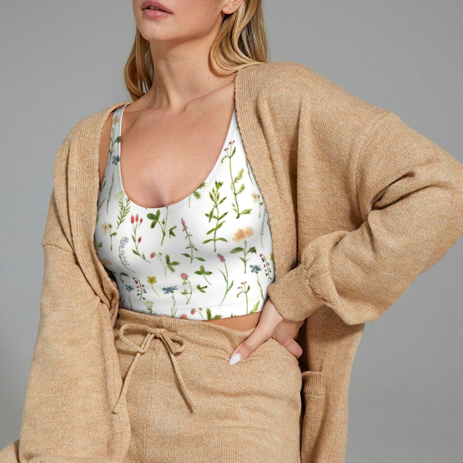 Season Watercolors of Herbs Fl - Women Fashion Vest ulasan dan harga