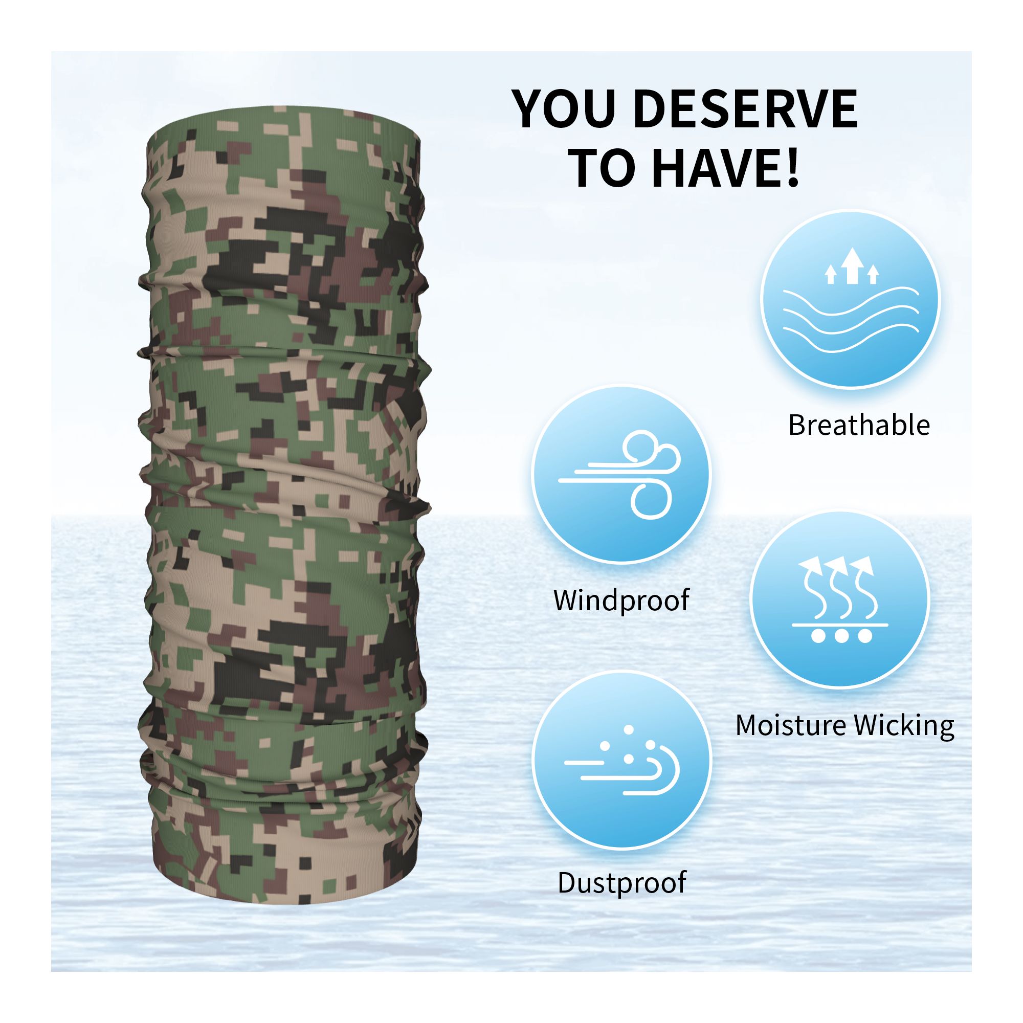 WW2 German Camos Bandana Neck  - Women'S Fashion Ww2 ulasan dan harga