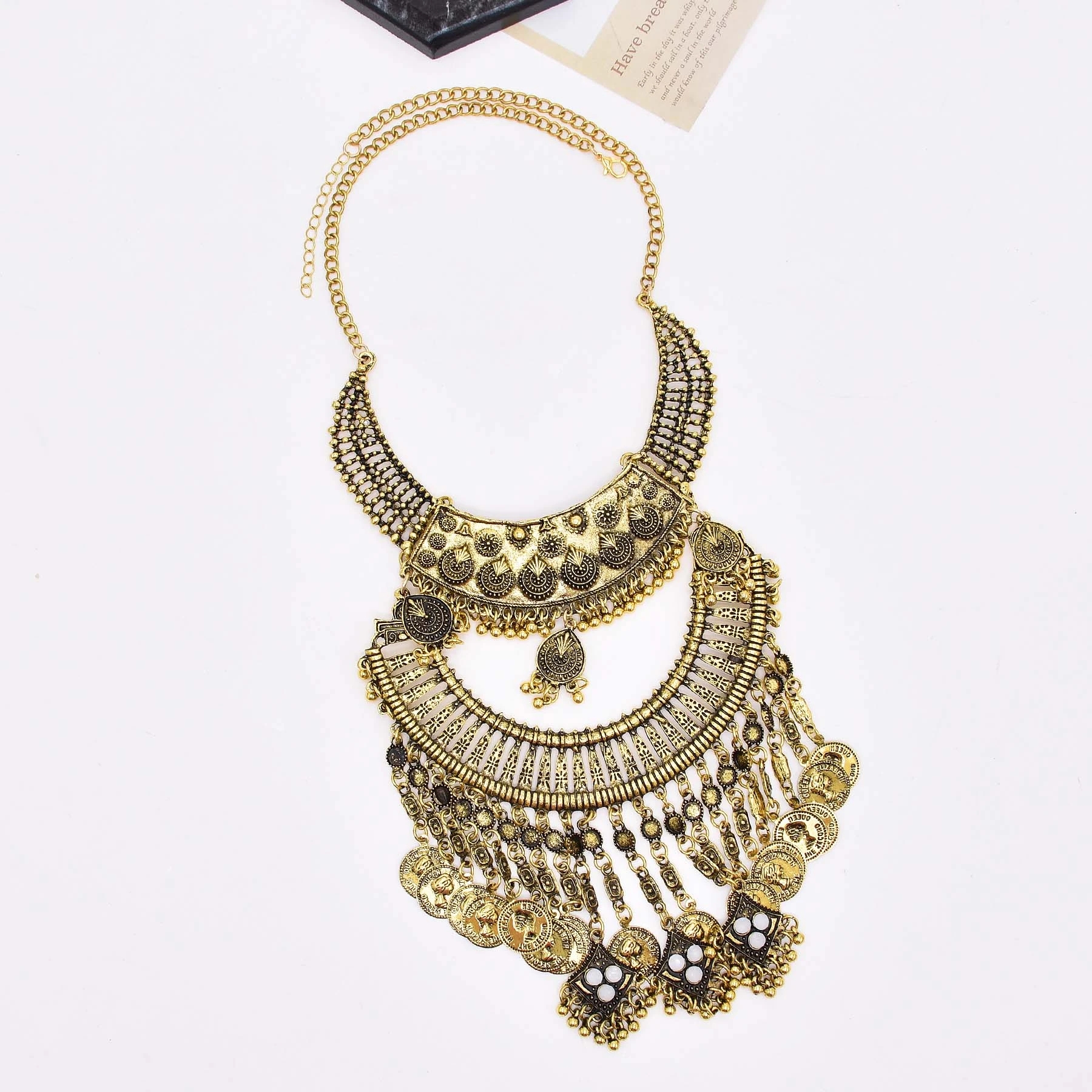 Retro Golden Gypsy Afghan Coin - Women Fashion Pakistan ulasan dan harga