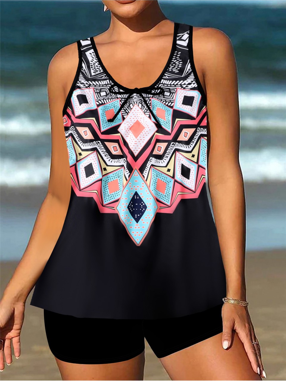 2 Piece Strape Tankini Set Tie - Tie Dye Two Piece ulasan dan harga