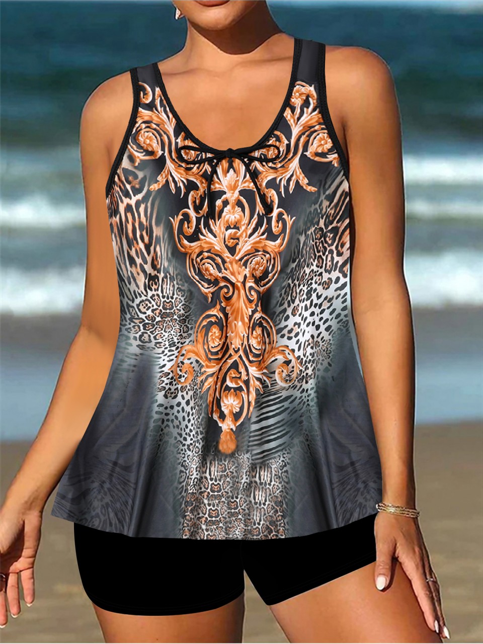 2 Piece Strape Tankini Set Tie - Tie Dye Two Piece ulasan dan harga