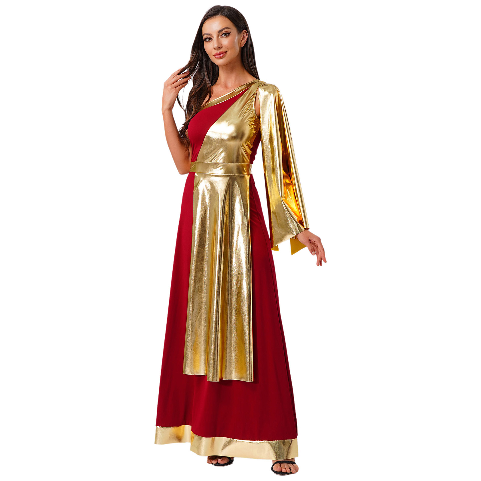 Womens Ancient Greek Tunic Dre - Off Shoulder Top ulasan dan harga
