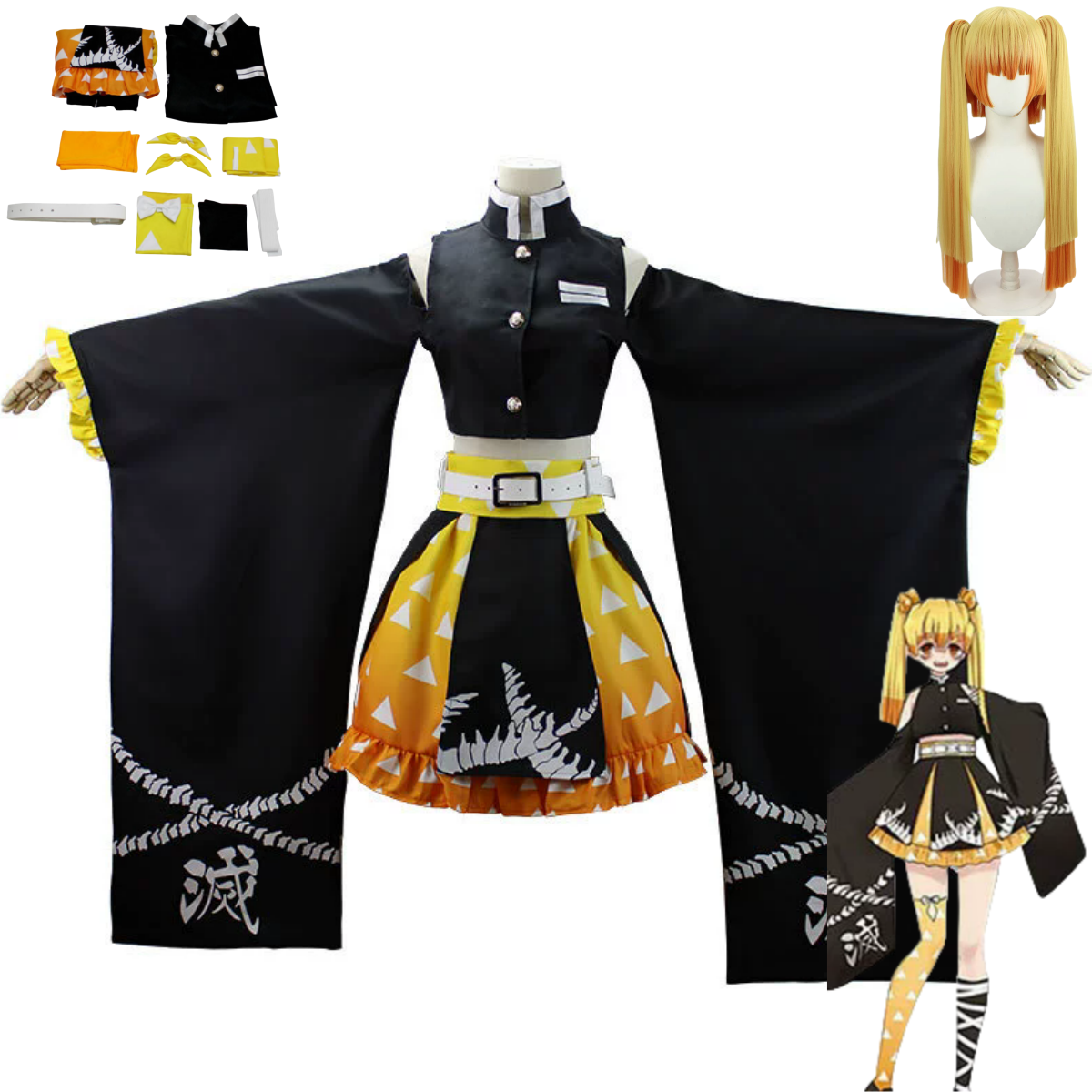 Anime Agatsuma Zenitsu Cosplay - Off Shoulder Top ulasan dan harga