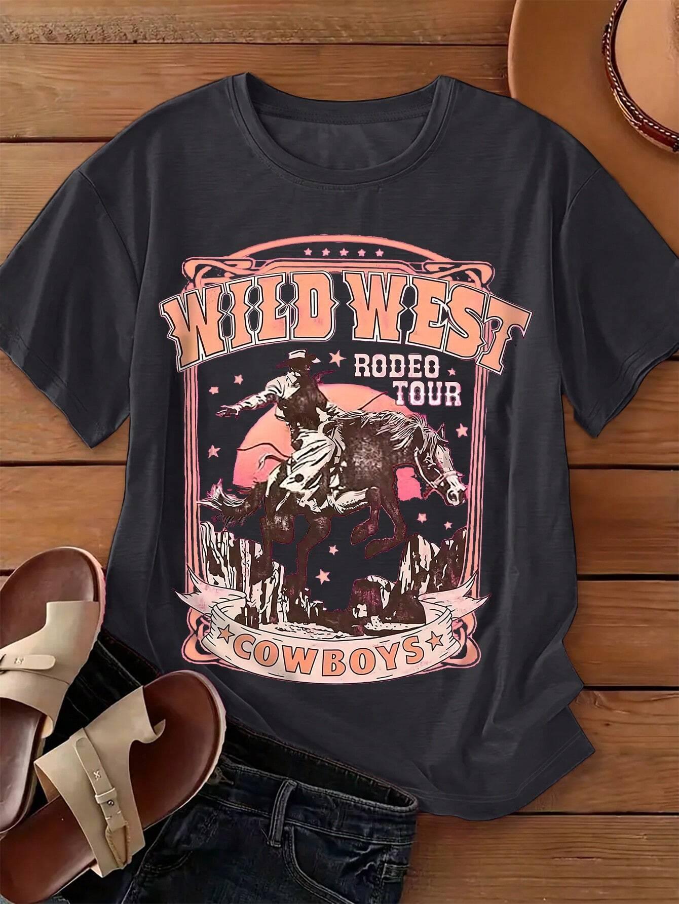 Wild West Cowboys Printing Wom - Women'S Fashion Wild West ulasan dan harga