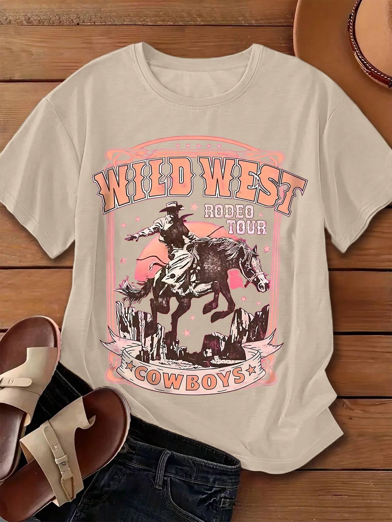 Wild West Cowboys Printing Wom - Women'S Fashion Wild West ulasan dan harga
