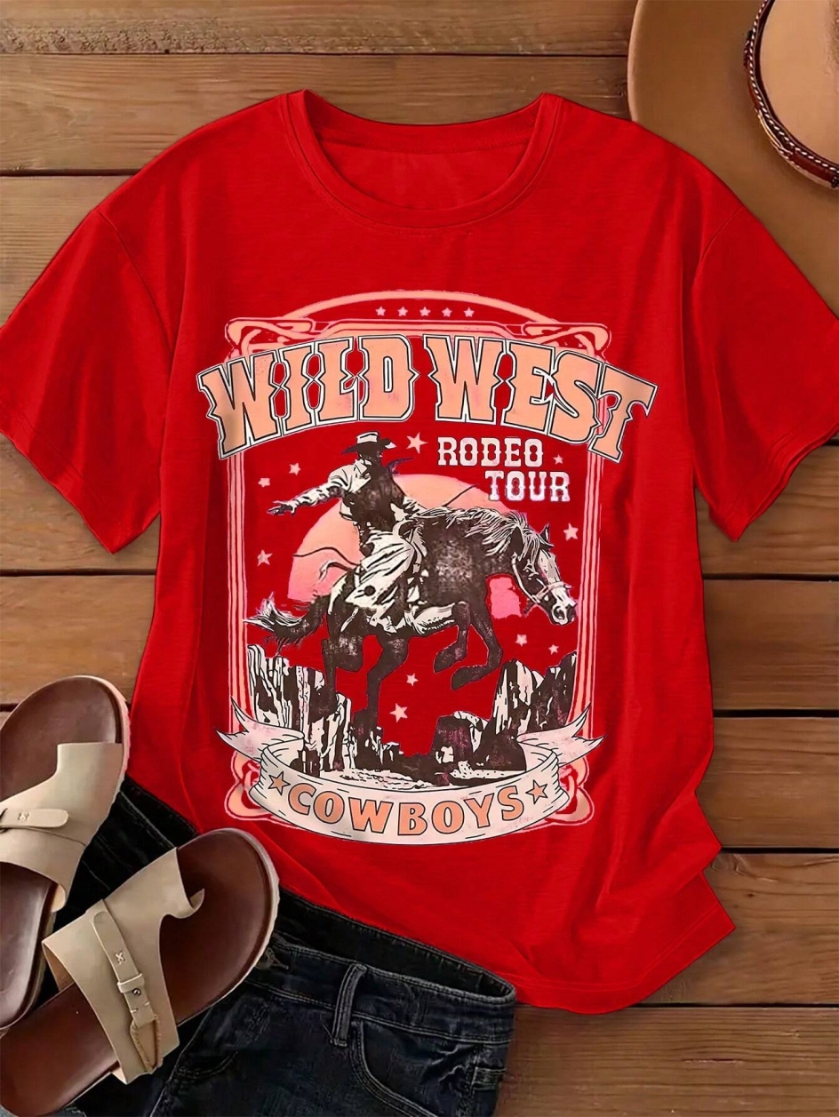 Wild West Cowboys Printing Wom - Women'S Fashion Wild West ulasan dan harga