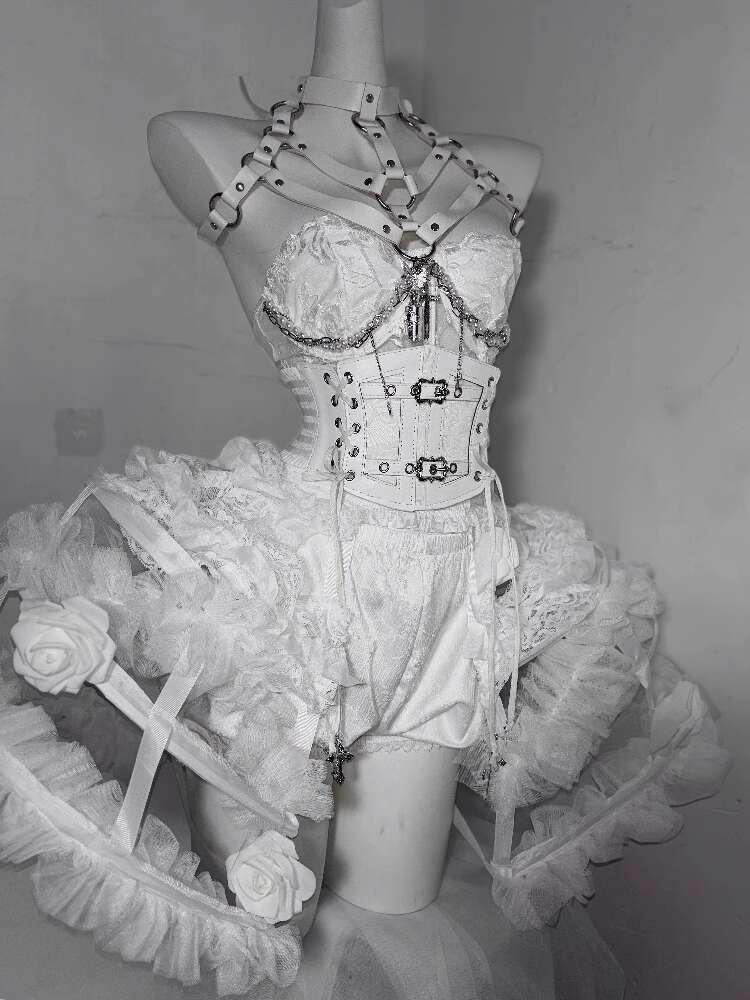 Lolita Costume Flower Bone Hea - Corset Top Boned ulasan dan harga