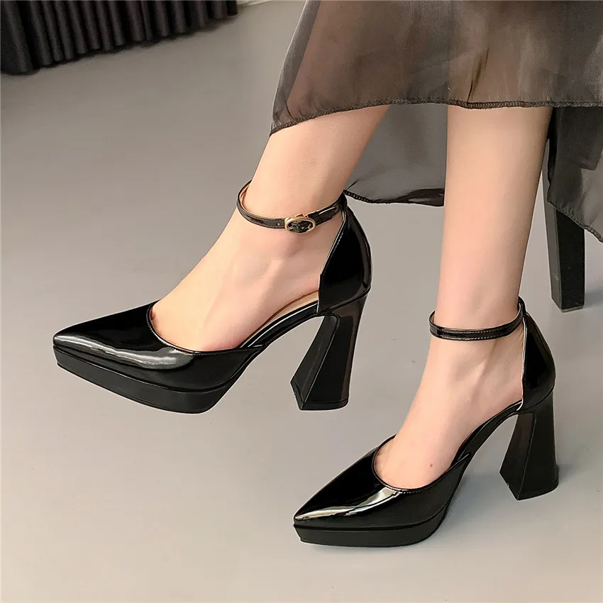 Red Black Patent Leather Platf - Women Fashion Reddit ulasan dan harga