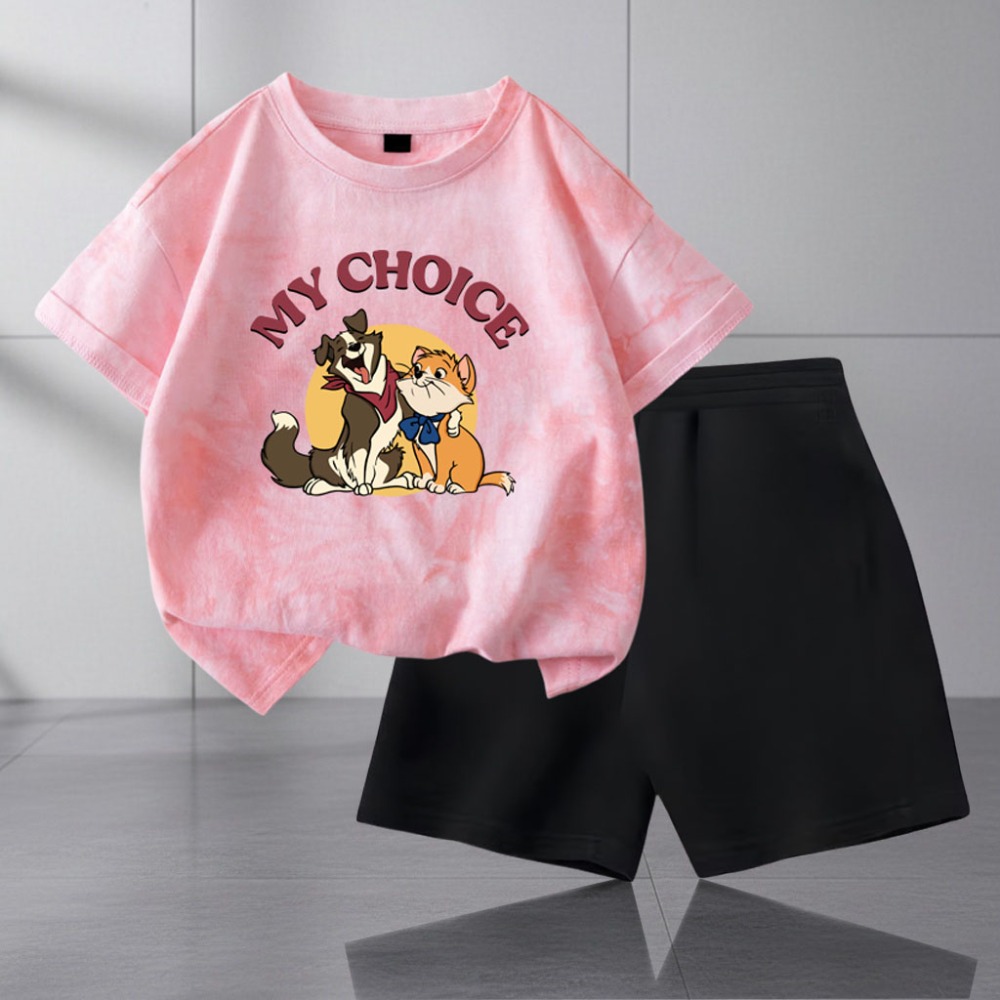 Summer Children T Shirt and Sh - Tie Dye Two Piece ulasan dan harga