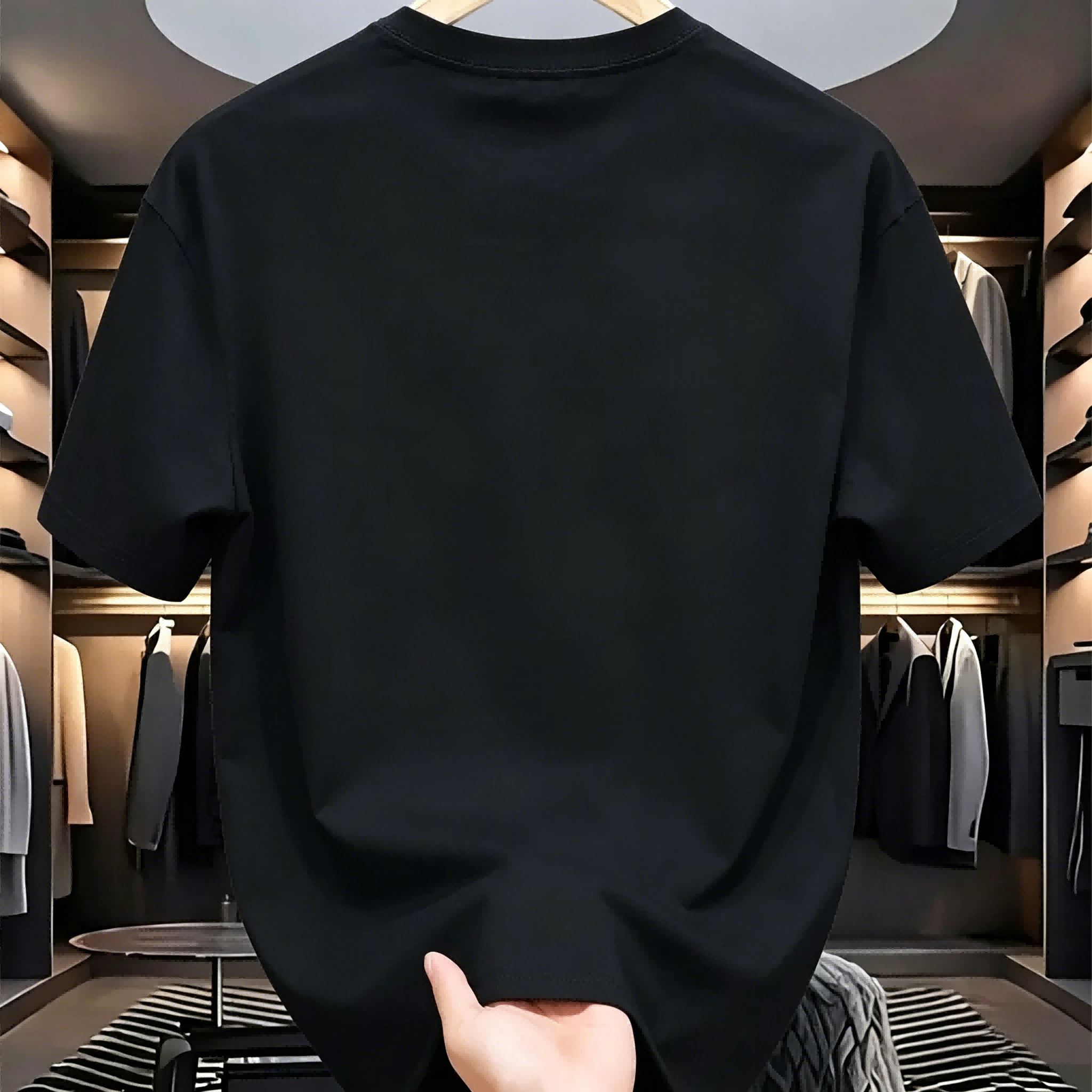 Black Cotton Crew Neck T-Shirt - Women'S Fashion Wild West ulasan dan harga