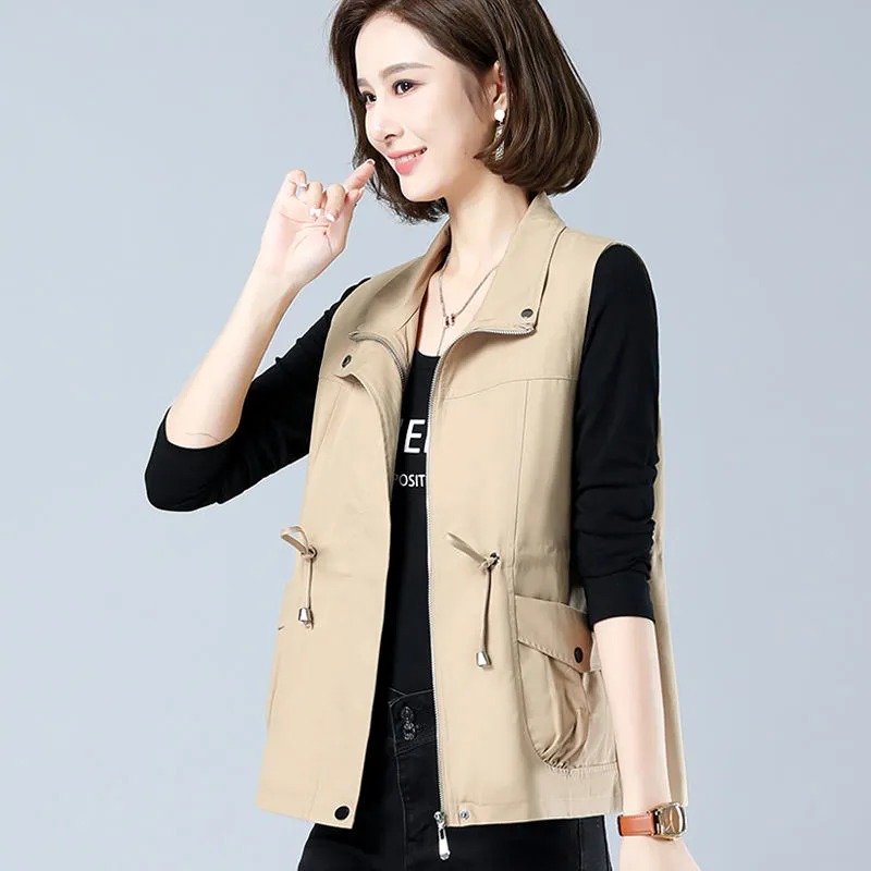 Women's Lightweight Stand Coll - Women'S Fashion Utility Vest ulasan dan harga