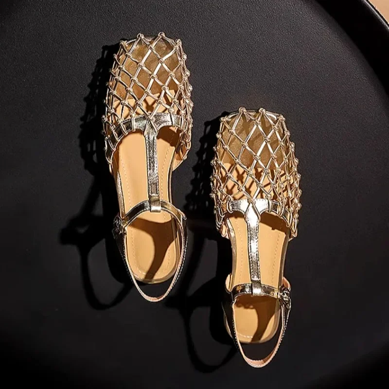 Women Weave Mesh Sandals Squar - Women'S Fashion Trends Summer 2025 ulasan dan harga