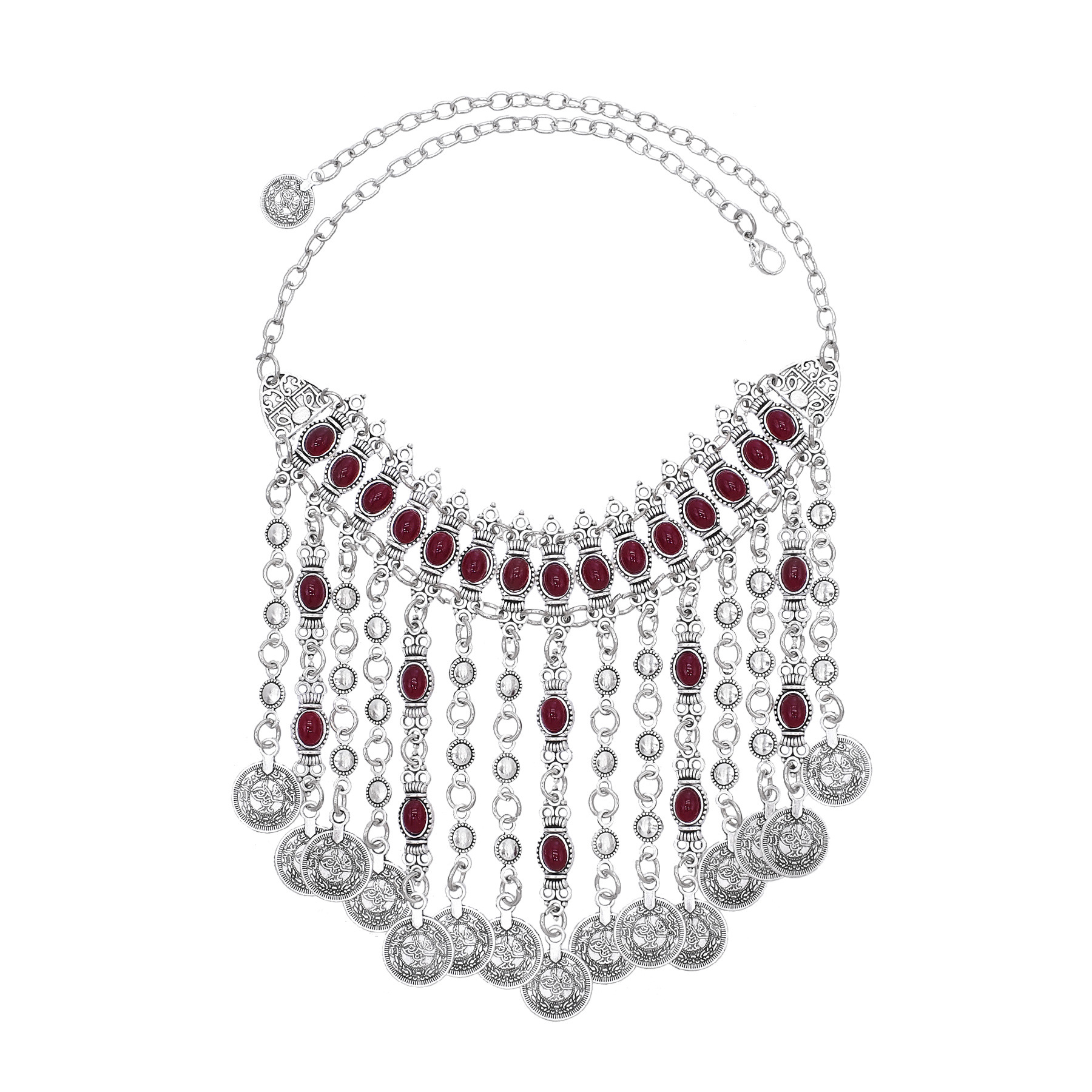 Vintage Silver Color Ethnic Co - Women Fashion Pakistan ulasan dan harga