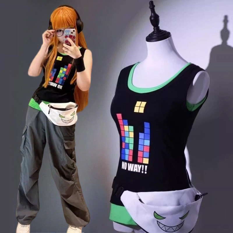 Anime Sakura Futaba Cosplay Co - Knitted Vest Women ulasan dan harga