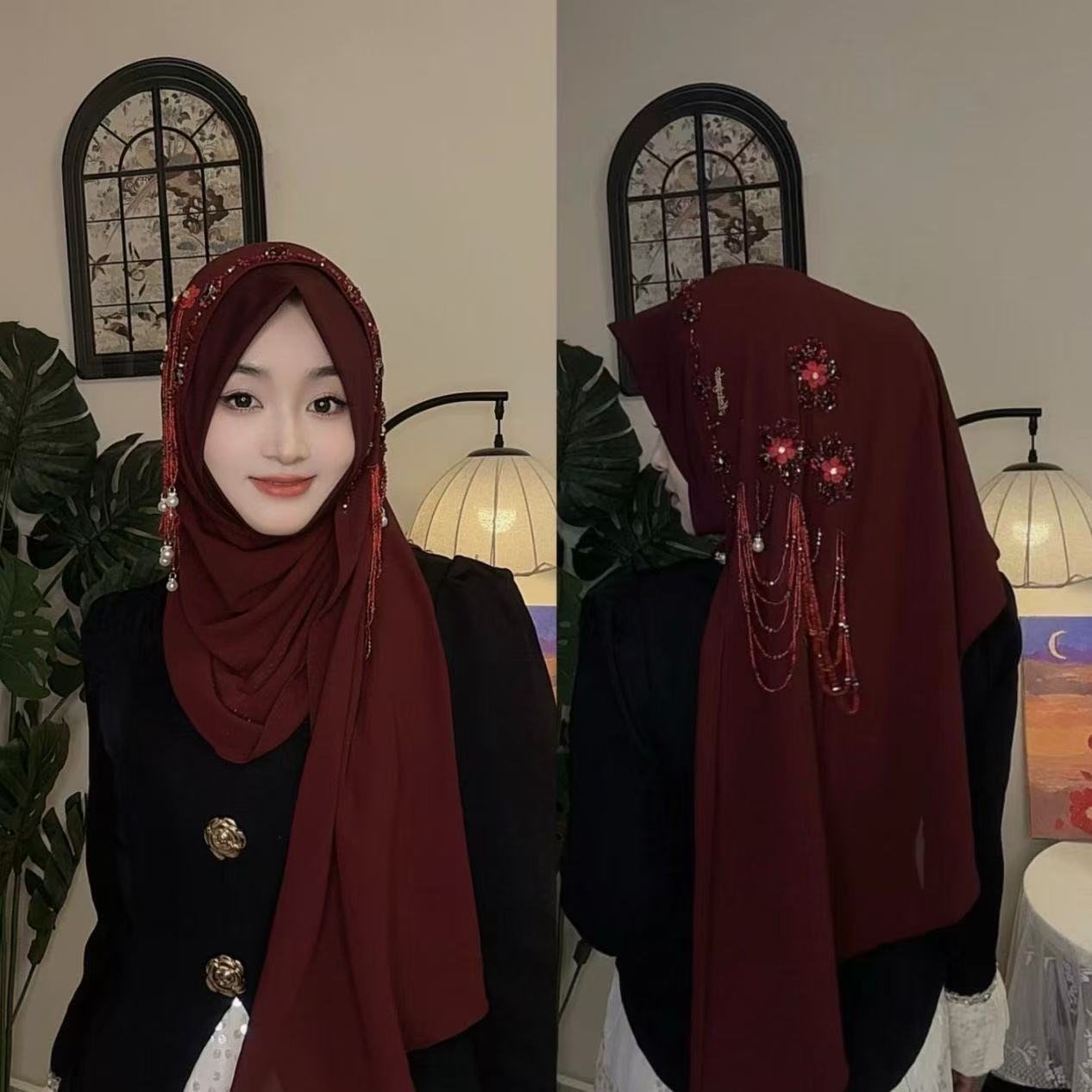 Abaya Hijab Muslim Women Shawl - Women Fashion Malaysia ulasan dan harga