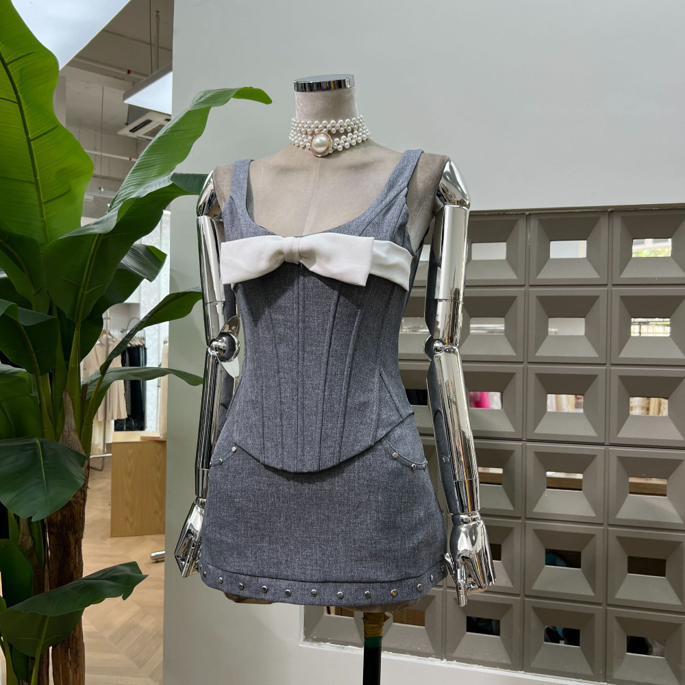 Summer 2025 Ash Gray Boned Cor - Corset Top Boned ulasan dan harga