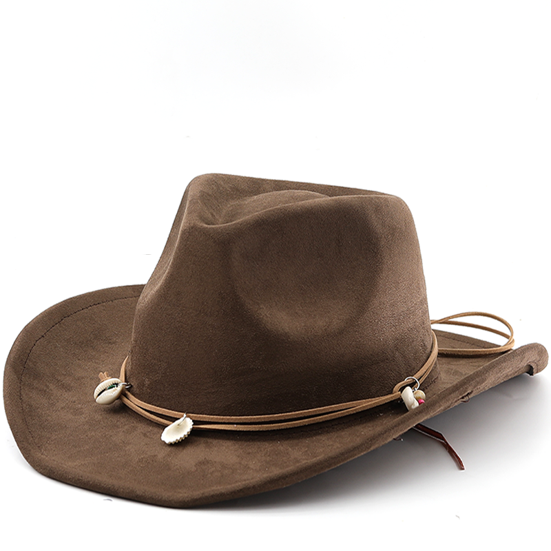 Unisex Cowboy Hat Suede Fashio - Women'S Fashion Wild West ulasan dan harga