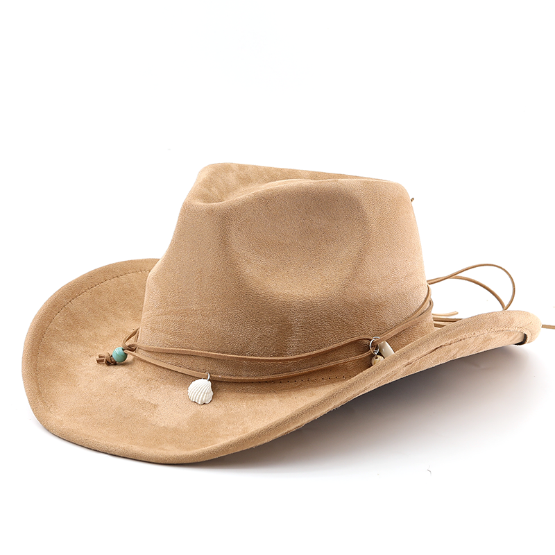 Unisex Cowboy Hat Suede Fashio - Women'S Fashion Wild West ulasan dan harga