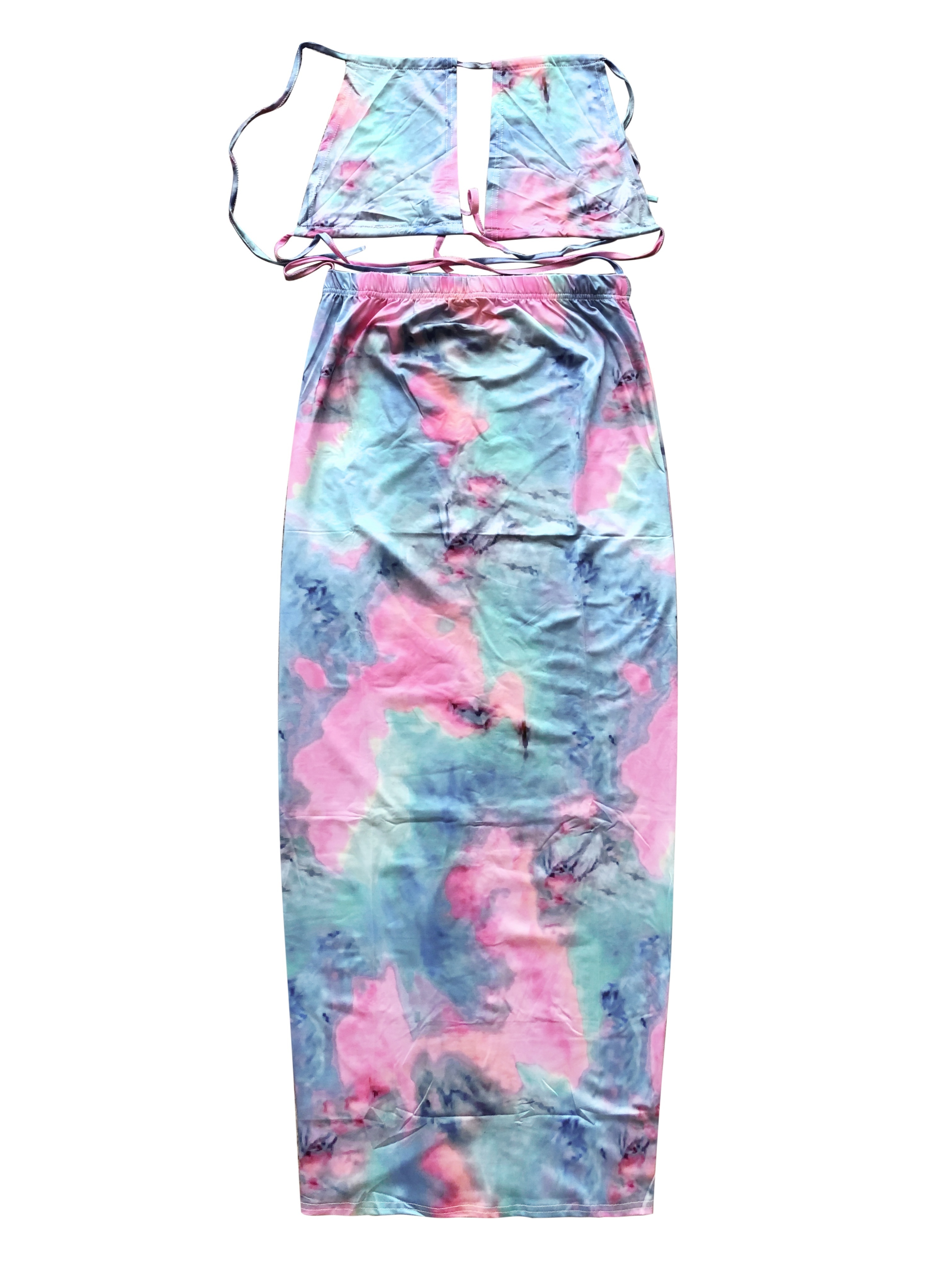 Tie Dye Sexy Two-piece Set, Ha - Tie Dye Two Piece ulasan dan harga