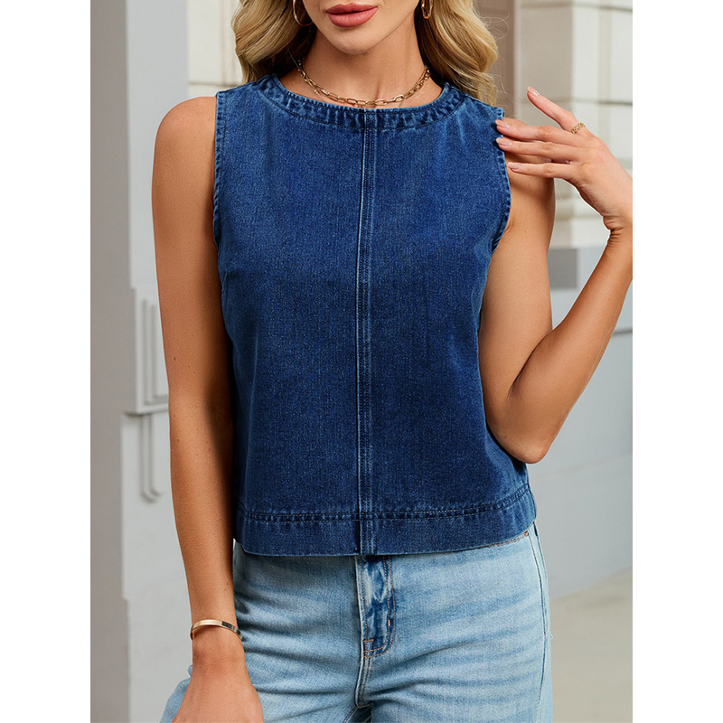 Benuynffy Casual Round Neck De - Women Fashion Vest ulasan dan harga