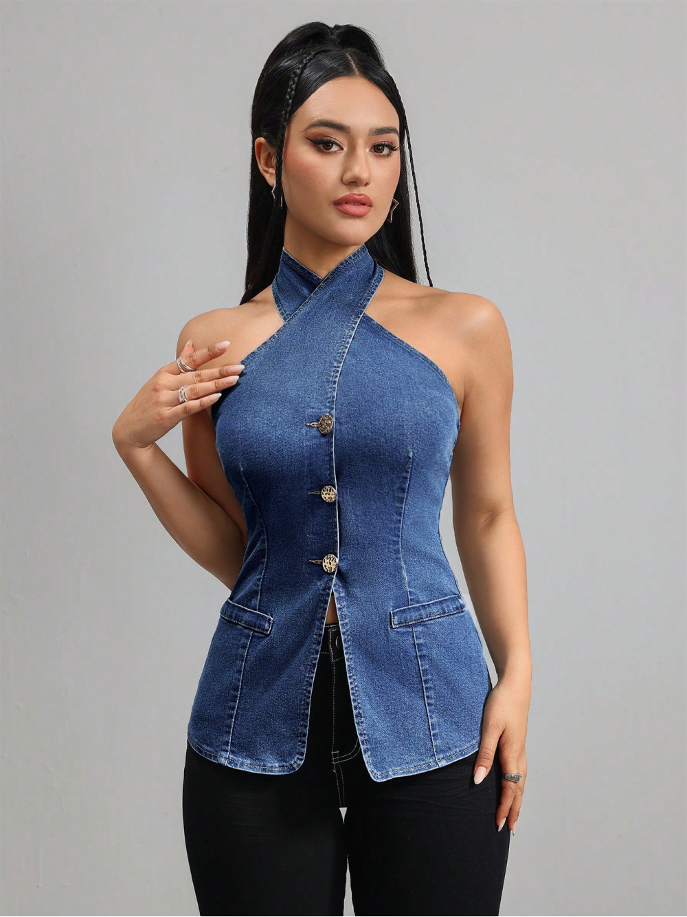 2026 new neck hanging sleevele - Women Fashion Vest ulasan dan harga
