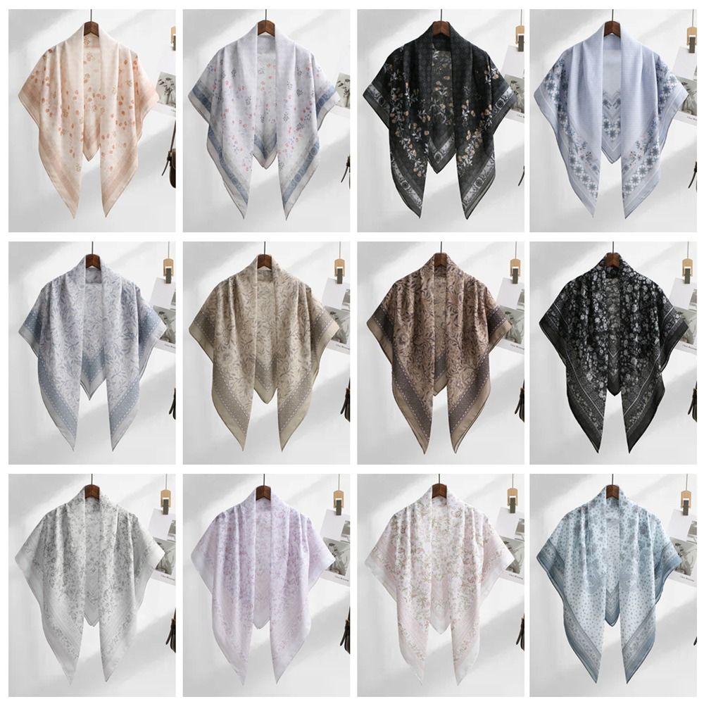 Square Shape Floral Printed Sc - Women Fashion Malaysia ulasan dan harga