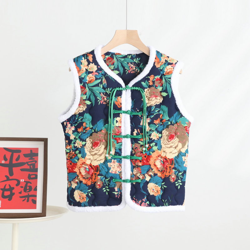 Plus size Chinese Style Knot b - Women Fashion Vest ulasan dan harga