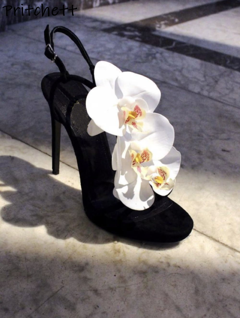 Purple White Orchid Sandals Ro - Floral Summer Dress ulasan dan harga