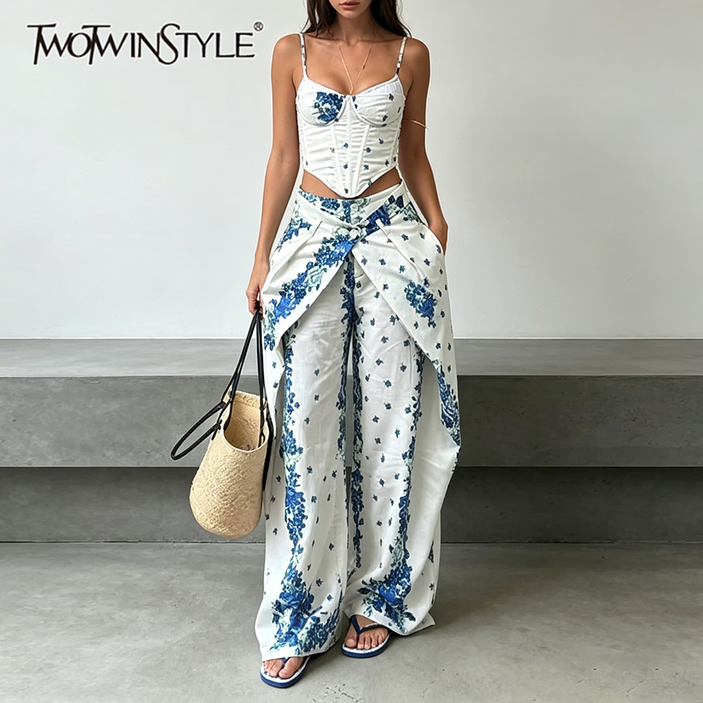 TWOTWINSTYLE Boho Floral Print - Corset Top Boned ulasan dan harga