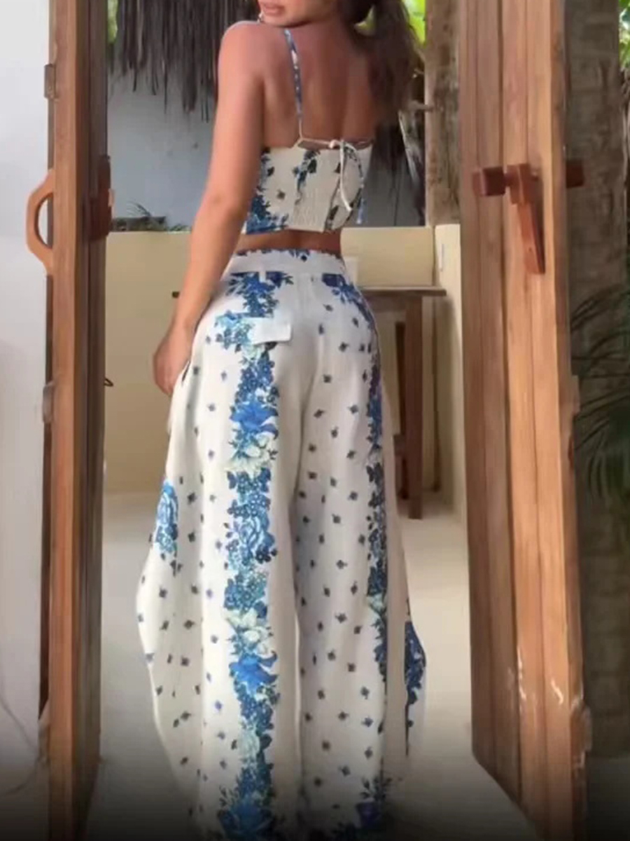 TWOTWINSTYLE Boho Floral Print - Corset Top Boned ulasan dan harga