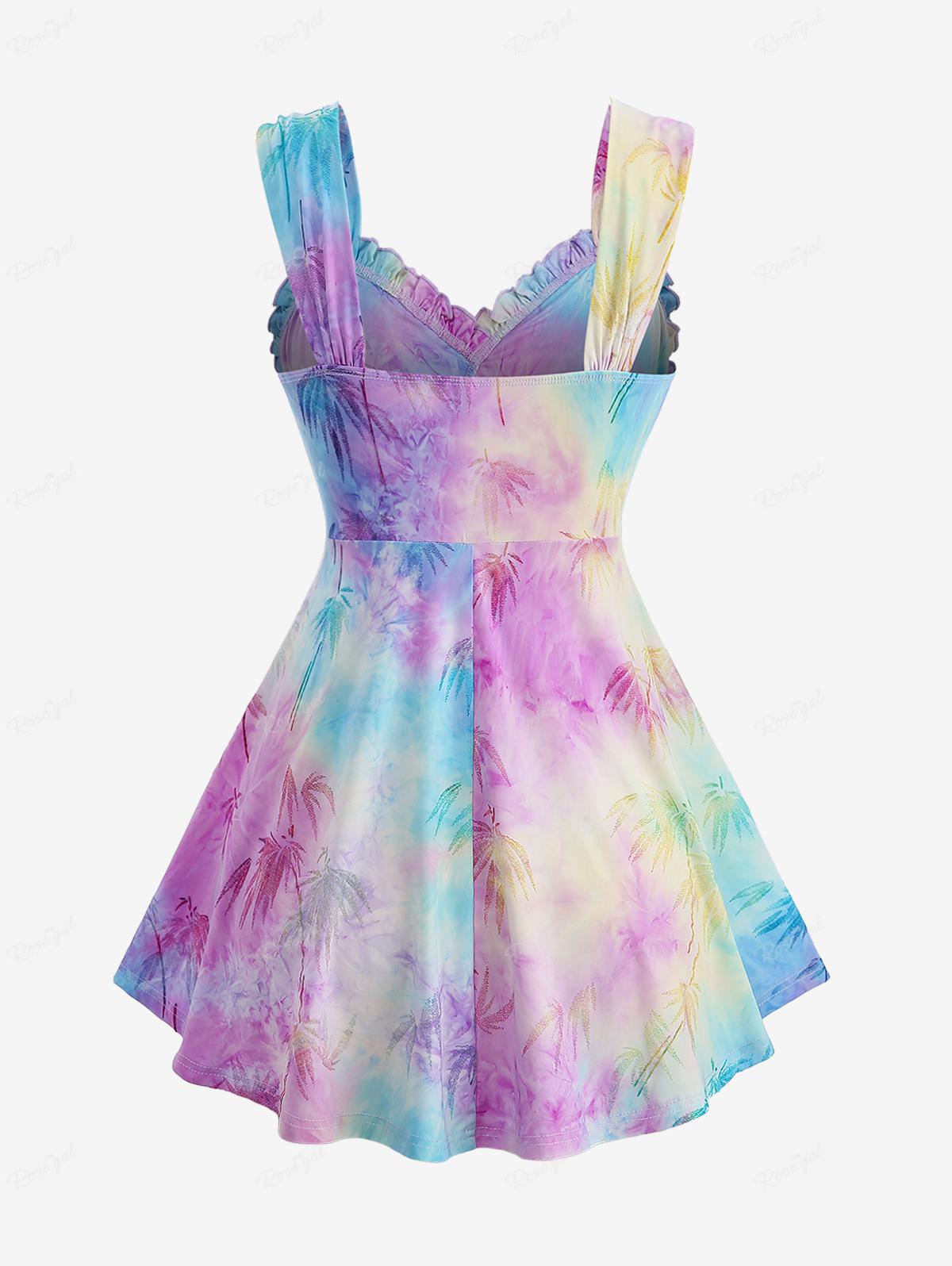 ROSEGAL Plus Size Ombre Tie Dy - Women Fashion Vest ulasan dan harga