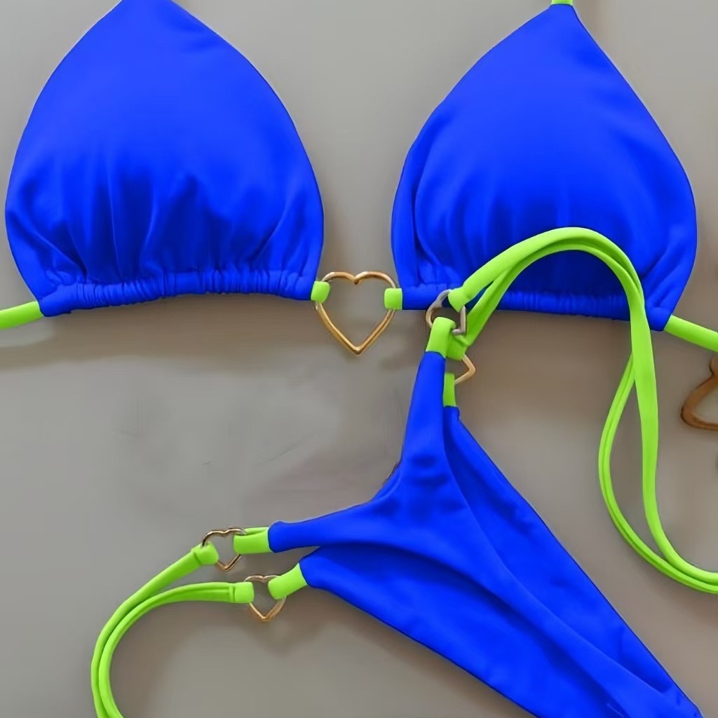 2026 Sexy Halter Solid color B - Tie Dye Two Piece ulasan dan harga