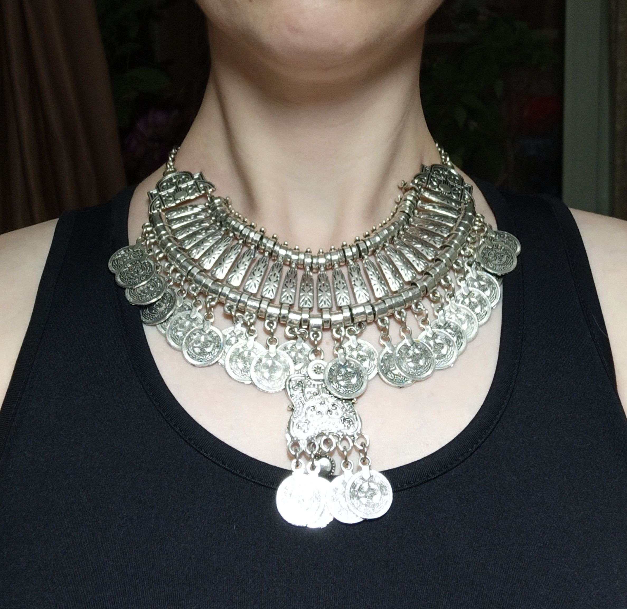 Vintage Silvery Beach Coins Ch - Women Fashion Pakistan ulasan dan harga
