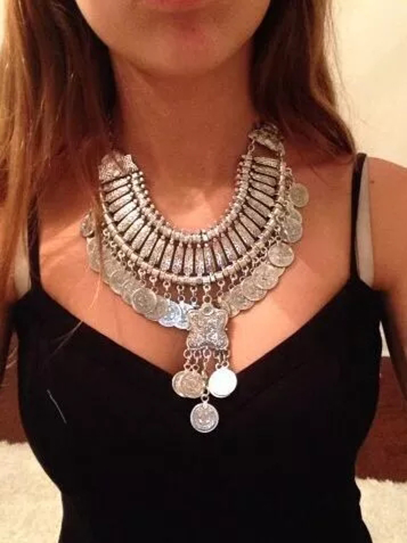Vintage Silvery Beach Coins Ch - Women Fashion Pakistan ulasan dan harga