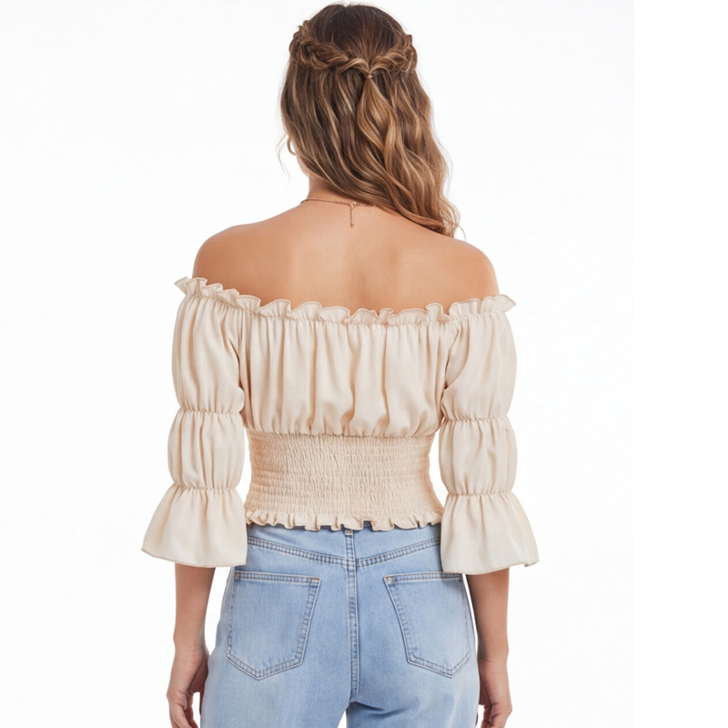 Renaissance Blouse Women Top w - Off Shoulder Top ulasan dan harga