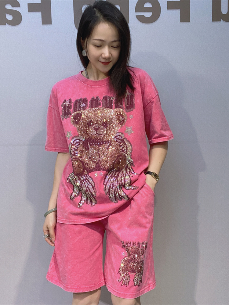 Casual Tie-Dye round Neck Shor - Tie Dye Two Piece ulasan dan harga