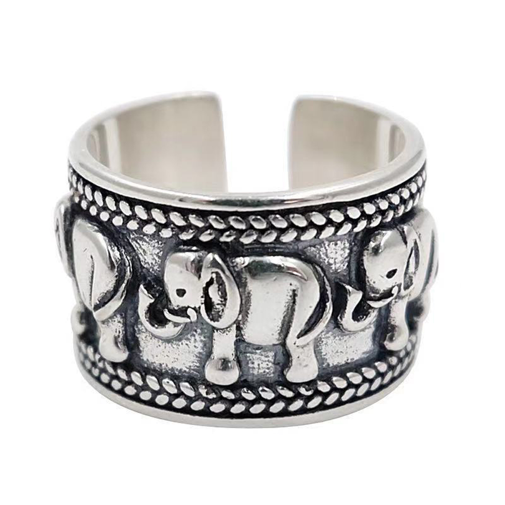 Punk Vintage Silvery Elephant  - Women Fashion Pakistan ulasan dan harga