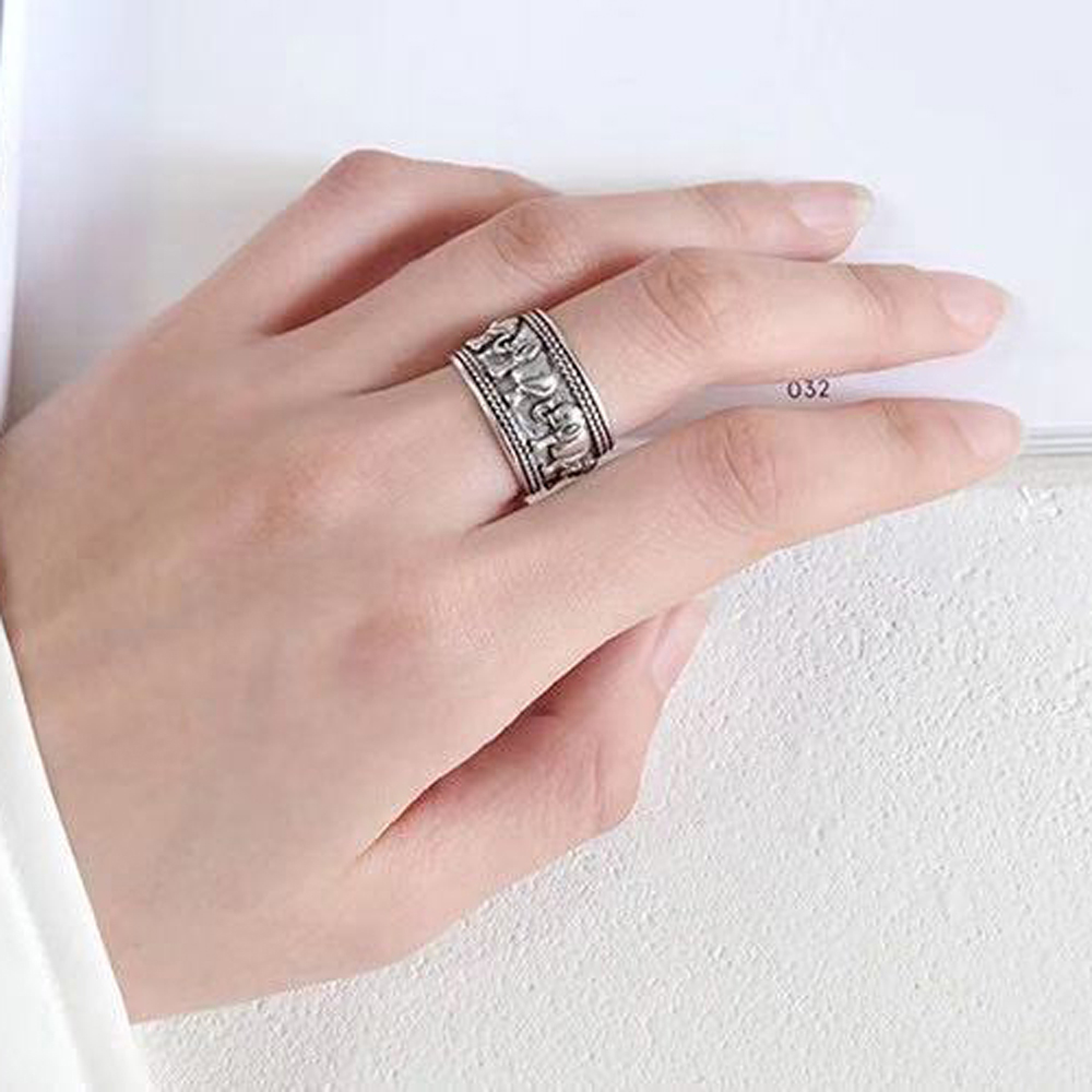 Punk Vintage Silvery Elephant  - Women Fashion Pakistan ulasan dan harga