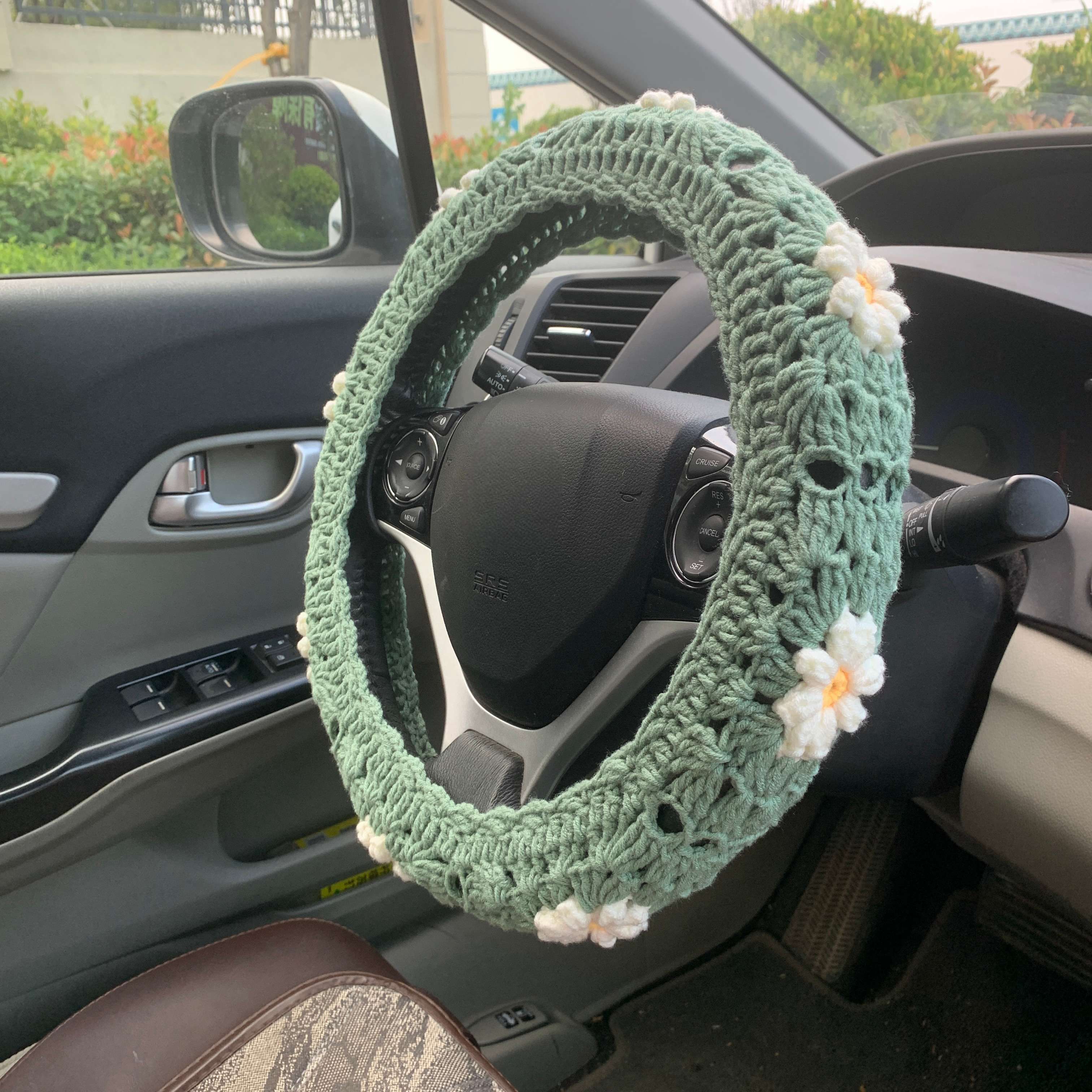 Cute Handmade Crochet Car Stee - Women Fashion Hub ulasan dan harga
