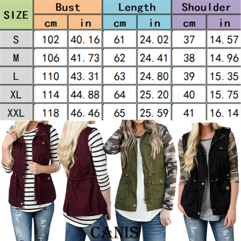 Fashion Women Vest Olive Cargo - Women'S Fashion Utility Vest ulasan dan harga
