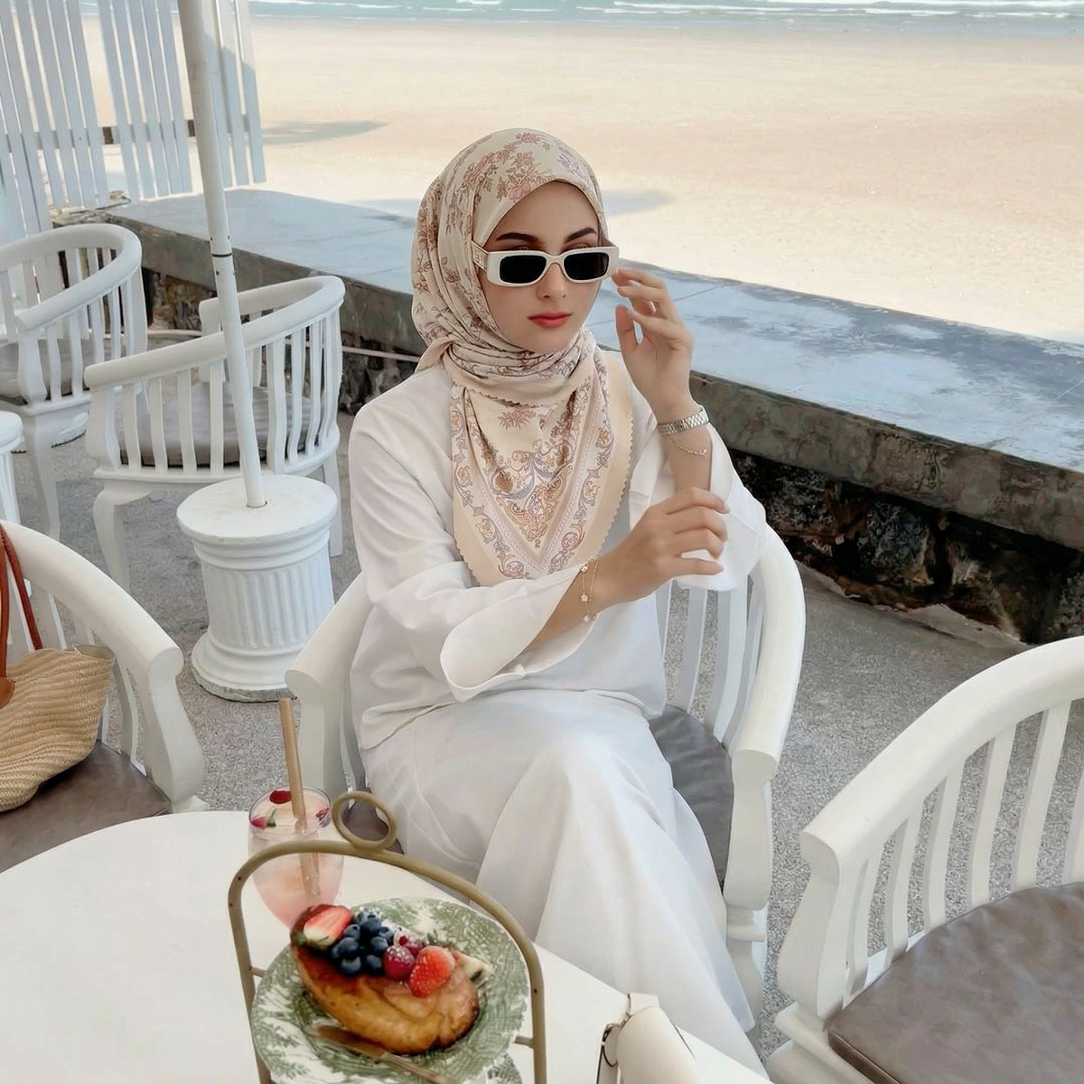 Fashion Printed Viscose Square - Women Fashion Malaysia ulasan dan harga