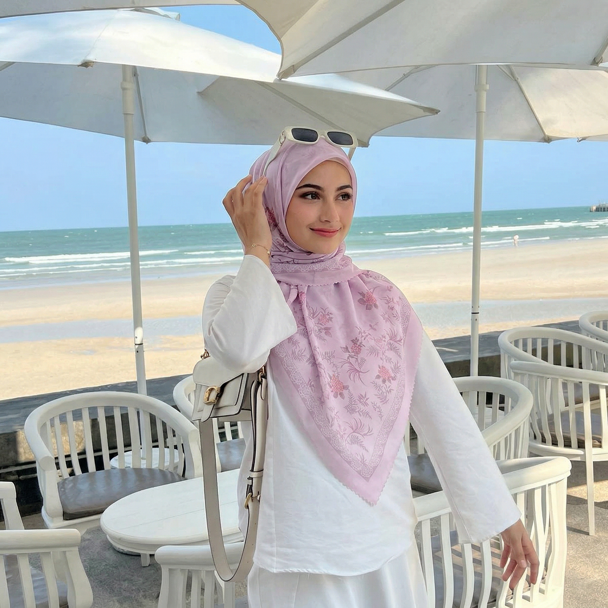 Fashion Printed Viscose Square - Women Fashion Malaysia ulasan dan harga