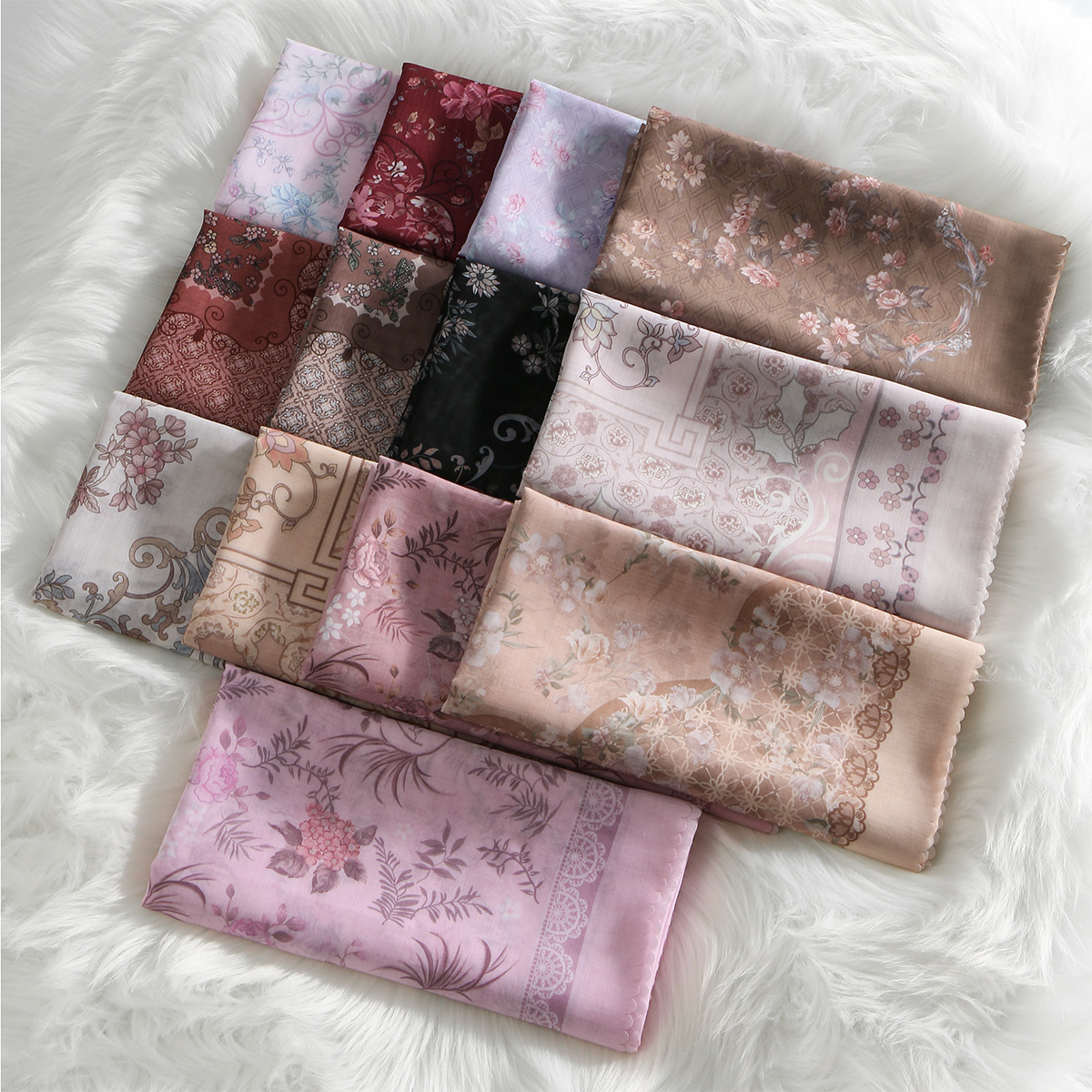 Fashion Printed Viscose Square - Women Fashion Malaysia ulasan dan harga