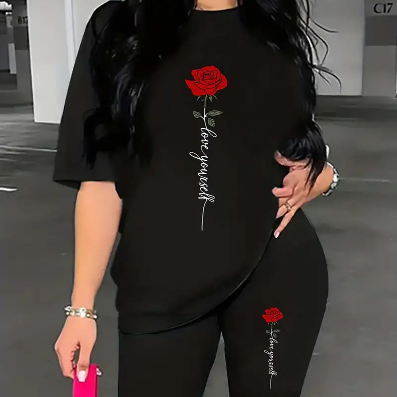 Summer women's Black rose  car - Tie Dye Two Piece ulasan dan harga